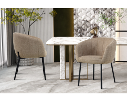 Chaise 'Sevilla' Tissu Sable – Élégante et Confortable