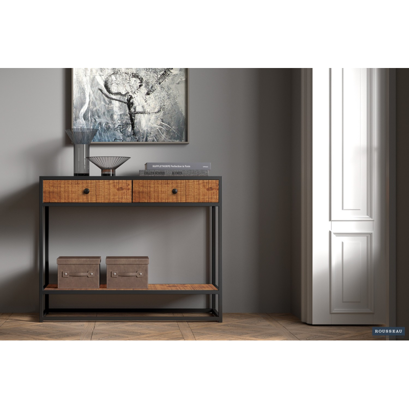 Console 'Ace' Bois de Manguier - Élégance et Robustesse pour Votre Intérieur