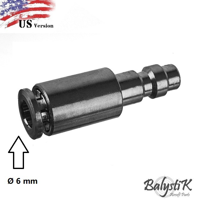 Coupleur mâle avec entrée Macroflex Ø 6 mm - Équipement Sportif