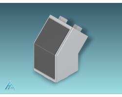 Élément de jonction 45° 45x45 B Silver ESD - Raccord de qualité