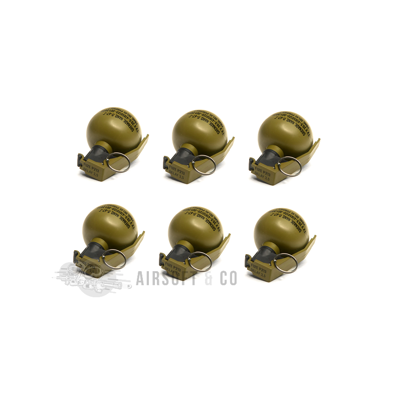 Grenade à main PYROSOFT type M67 x 6 - Équipement Sportif