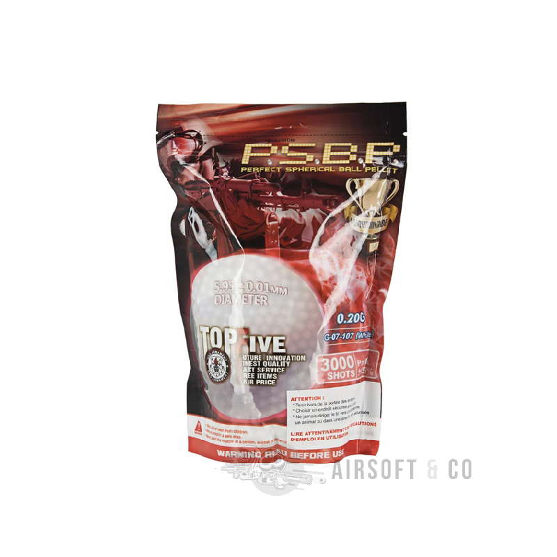 G&G billes 0.20 gr Standard - 3000 billes pour airsoft