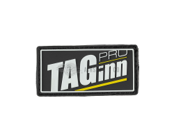 TAG. INN 3D PVC Black Patch - Badge Sportif en PVC Durable