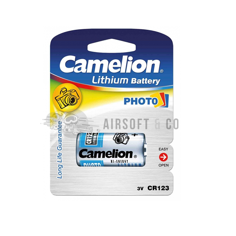 Pile lithium CR123A - 3 V pour équipements sportifs