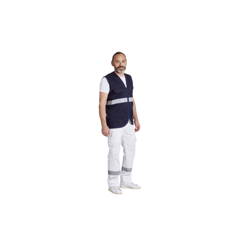 Gilet ambulancier sans manches Remi - Marine ou Blanc