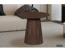 Table basse 'Miguel' en bois de manguier - Ronde et élégante