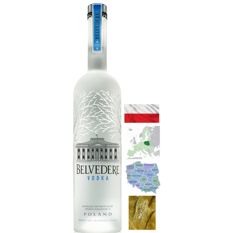 Belvedere Vodka Pologne 175cl 40° Magnum - Achat en ligne