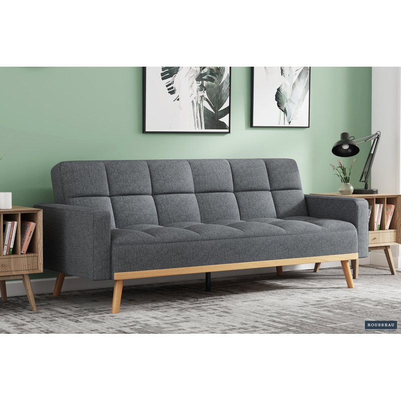 Canapé-lit 'Adana' Tissu Davis Neve 97 Gris - Élégance et confort