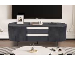 Meuble TV 'Lagos' 160 cm - Décor Brun Foncé | Élégance et Fonctionnalité