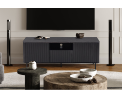 Meuble TV 'Lagos' 140 cm en Décor Brun Foncé | Élégance et Praticité