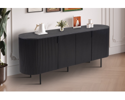 Bahut 'Lagos' 200 cm Décor Brun Foncé - Élégance et Fonctionnalité