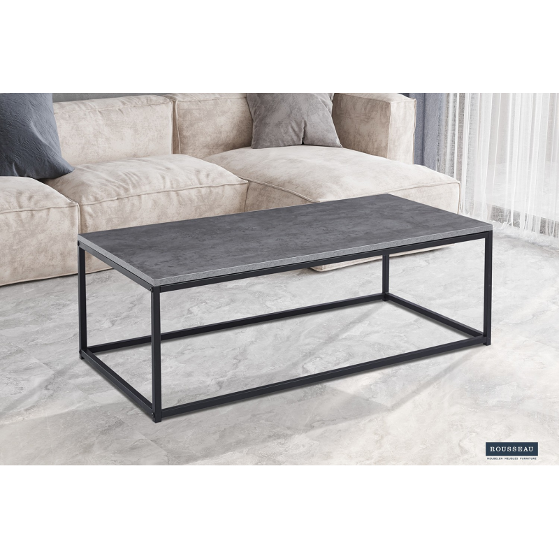 Table basse Dallas en décor pierre gris - Elegance moderne