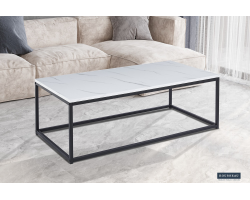 Table basse Dallas - Décor marbre blanc | Meubles élégants