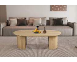 Table basse 'Lagos' 120 cm en décor chêne naturel - Meubles modernes