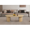 Table basse 'Lagos' 120 cm en décor chêne naturel - Meubles modernes