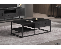 Table basse Madeira 120 cm en bois de manguier noir - Mobilier haut de gamme