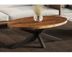 Table basse 'Madeira' Ovale - Bois de Manguier | Meubles Haut de Gamme