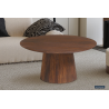 Table basse 'Miguel' 80 cm Ronde en Bois de Manguier Brun Clair