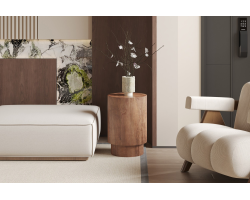 Table d'appoint Victor en bois de manguier massif | Meubles élégants