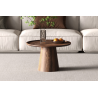 Table basse Jules 65x40 cm ronde en bois de manguier brun clair - Meubles
