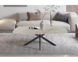 Table basse Apollo 130 cm - Ovale en Pierre et Métal | Meubles Modernes