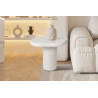 Table basse 'Tavira' 58 cm Ciment Blanc - Design Moderne