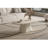 Table basse 'Tavira' 120 cm Ovale Ciment Beige - Élégance et Fonctionnalité