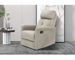 Fauteuil relax 'Wuhan' relevable manuellement Tissu Taupe