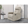 Fauteuil relax 'Wuhan' relevable manuellement Tissu Taupe