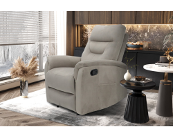 Fauteuil relax 'Breda' relevable manuellement - Tissu Taupe