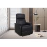 Fauteuil relax 'Tokio' relevable manuellement en PU noir - Confort et élégance