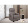 Fauteuil relax 'Tokio' relevable manuellement en PU taupe - Meubles élégants