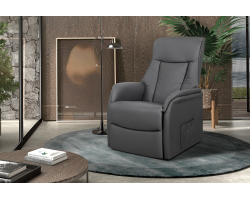 Fauteuil releveur électrique Miami en PU gris - Meubles confortables
