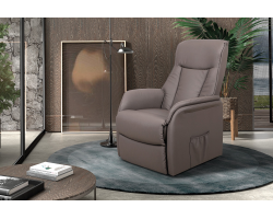 Fauteuil releveur électrique 'Miami' PU taupe - Confort & Élégance