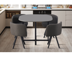 Set de table 'Eva' gris - Meubles modernes et élégants