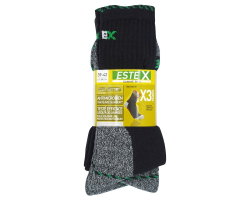 Chaussettes de travail en lot de 3 Safety Work Estex | Confort et durabilité