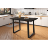 Table de comptoir Nicola 160 cm en bois de manguier noir