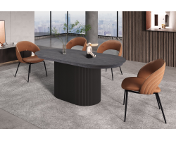 Table extensible 'Lagos' 180-220 cm en décor brun foncé - Meubles élégants