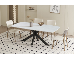 Table Apollo 180 cm ovale Danoise - Pierre Baroque Gris