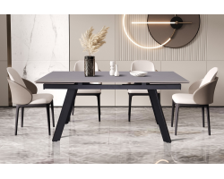 Table extensible 'Hera' 160-240 cm en pierre grise pour un intérieur moderne