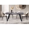 Table extensible 'Hera' 160-240 cm en pierre grise pour un intérieur moderne