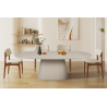 Table ovale 'Tavira' 220 cm en ciment beige - Design moderne
