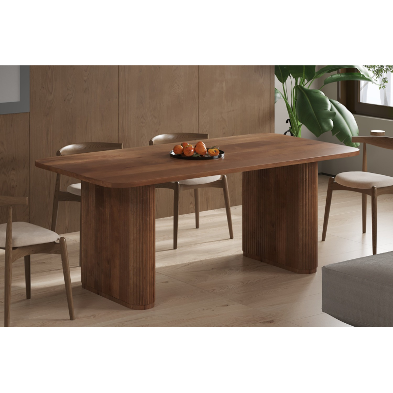 Table 'Jean' 200 cm ovale en bois de manguier - Meubles haut de gamme
