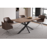 Table extensible 'Kos' 160-200 cm Brun foncé - Mobilier élégant