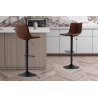 Tabouret de bar Trevi PU Brun - Élégant et Confortable