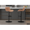 Tabouret de bar 'Fenna' PU Cognac - Meubles Design