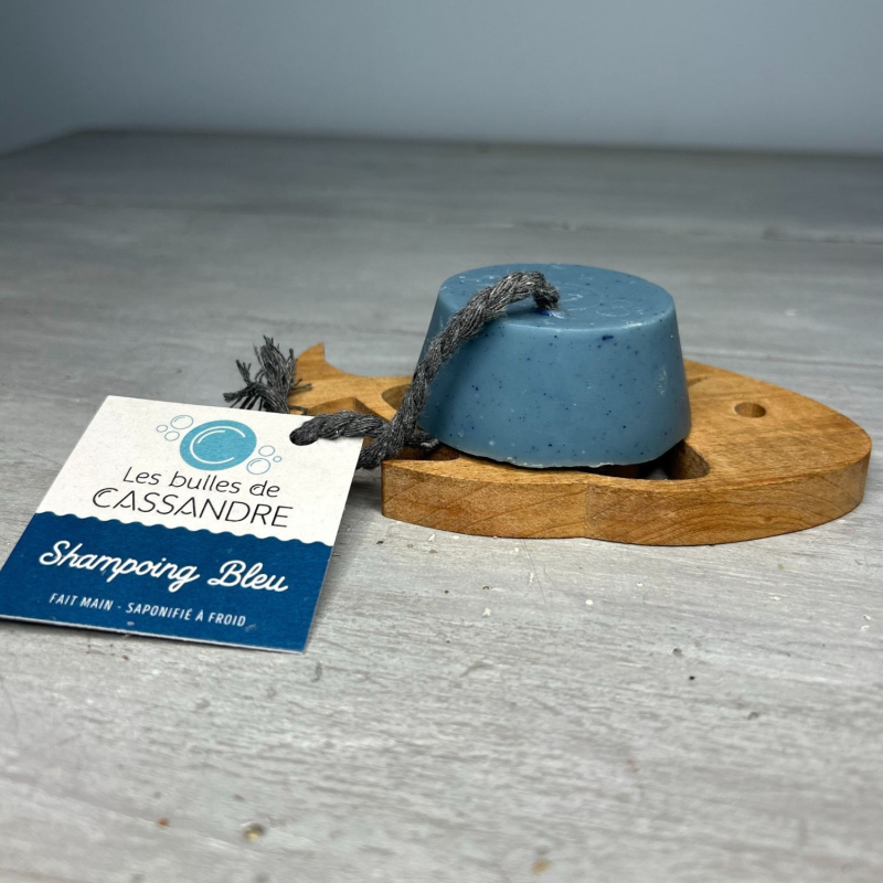 Shampoing Bleu artisanal pour cheveux blonds et blancs - Soin premium