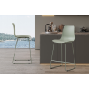 Chaise de comptoir Marie Gris-vert - Confort et Design