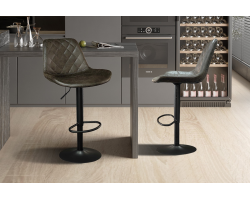 Tabouret de bar Madrid PU Ote Topper 05 Brun foncé | Meubles