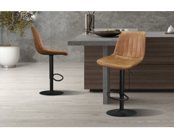 Tabouret de bar Barcelona PU vintage cognac - Meuble élégant et confort